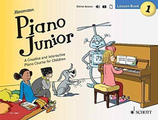 Book cover of: Piano Junior - Lesson Book 1. By: Hans-Günter Heumann