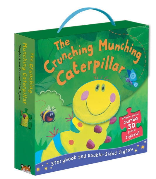 Book cover of: The Crunching Munching Caterpillar: Storybook and Double-Sided Jigsaw
