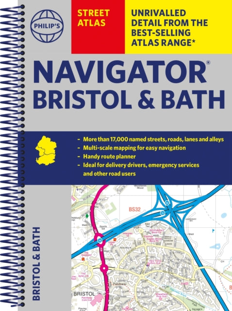 Book cover of: Philip's Navigator Street Atlas Bristol  & Bath. By: Philip's Maps
