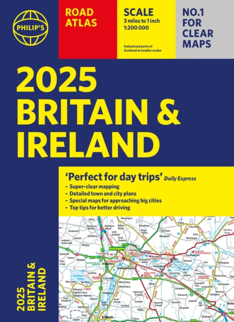 Book cover of: 2025 Philip's Road Atlas Britain and Ireland