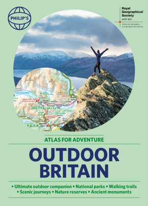 Philip's RGS Outdoor Britain: An Atlas for Adventure, A4 Paperback with handy flaps