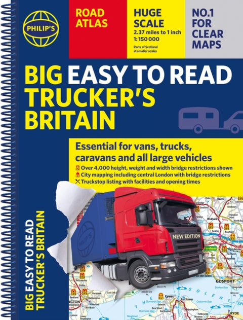 Philip's Big Easy to Read Trucker's Road Atlas Britain