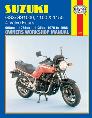 Suzuki GS/GSX1000, 1100 ja 1150 4-klapilised neljasilindrilised mootorid (79-88) Haynesi remondikäsiraamat