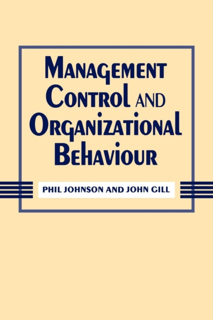 Book cover of: Management Control and Organizational Behaviour