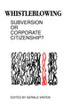 Book cover of: Whistleblowing. By: Gerald Vinten