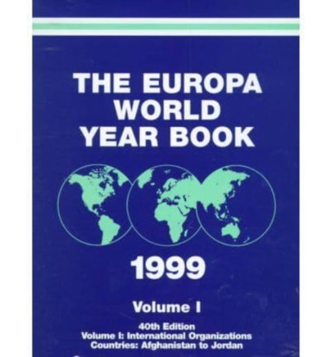 Europa World Year Bk 1999 Set