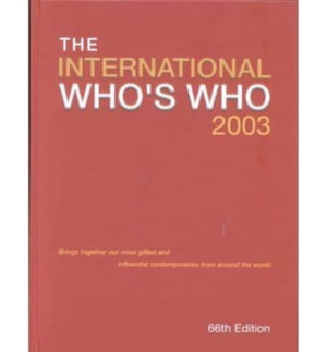The International Who's Who Book 2003 and Online Bundle