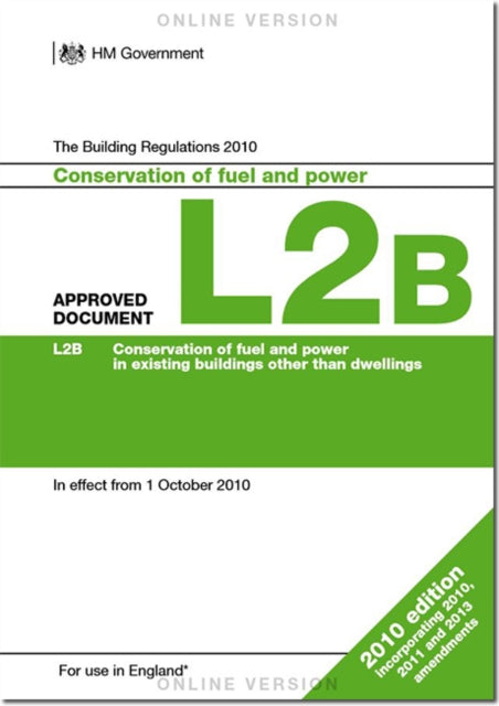 Book cover of: Approved Document L2B. By: Dclg