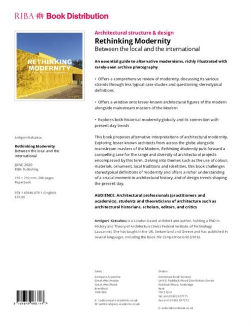 Book cover of: Rethinking Modernity. By: Antigoni Katsakou