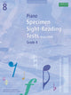 Book cover of: Piano Specimen Sight-Reading Tests, Grade 8. By: DIVERS AUTEURS
