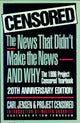 Book cover of: Censored 1996 - Use C6341x. By: Carl Jensen