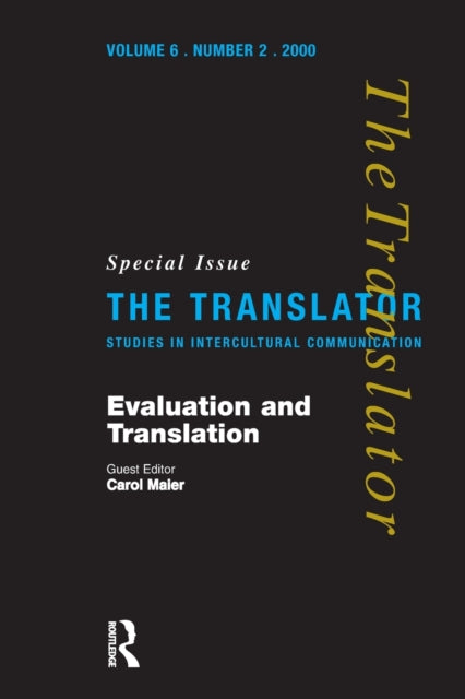 Book cover of: Evaluation and Translation. By: Carol Maier