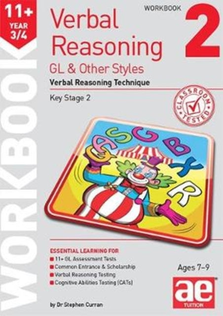 Book cover of: 11+ Verbal Reasoning Year 3/4 GL & Other Styles Workbook 2