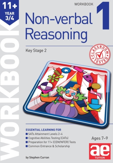 Book cover of: 11+ Non-Verbal Reasoning Year 3/4 Workbook 1
