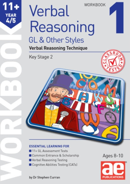 Book cover of: 11+ Verbal Reasoning Year 4/5 GL & Other Styles Workbook 1