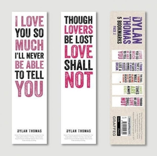 Book cover of: Dylan Thomas Bookmarks Pack 2