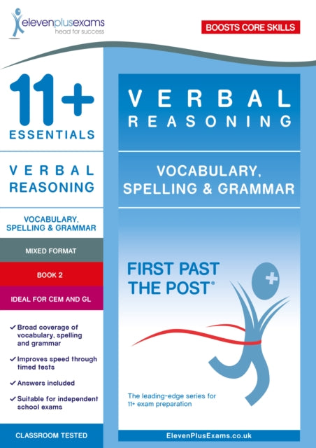 Book cover of: 11+ Essentials Verbal Reasoning: Vocabulary, Spelling & Grammar Book 2