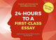 Book cover of: 24-HOURS TO A FIRST-CLASS ESSAY Pocketbook