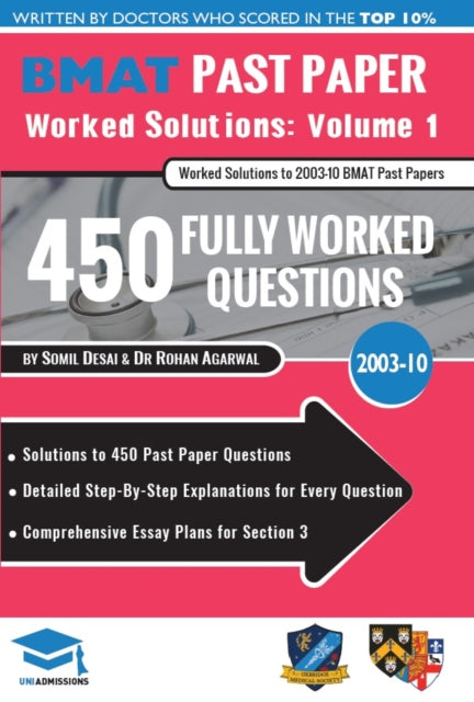 Book cover of: BMAT Past Paper Worked Solutions Volume 1
