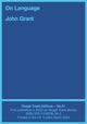 Book cover of: On Language - John Grant and Will Burns (RT#51)