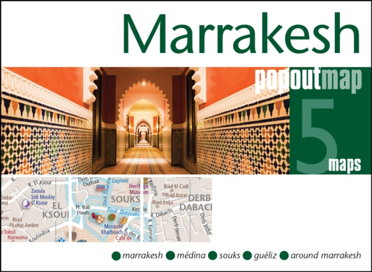 Book cover of: Marrakesh PopOut Map - pocket size pop up city map of Marrakesh