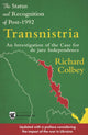 Book cover of: Status and Recognition of Post-1992 Transnistria. By: Richard Colbey