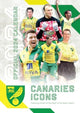 Book cover of: Official Canaries Icons A3 Calendar 2024