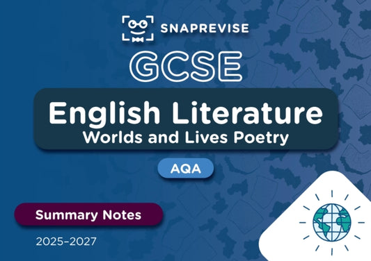 Book cover of: SnapRevise GCSE AQA English Literature: Worlds and Lives Poetry Summary Notes
