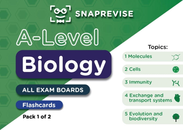 Book cover of: A-Level Biology Flashcards Pack 1