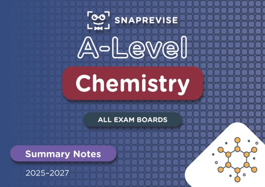 Book cover of: SnapRevise A-Level Chemistry Summary Notes
