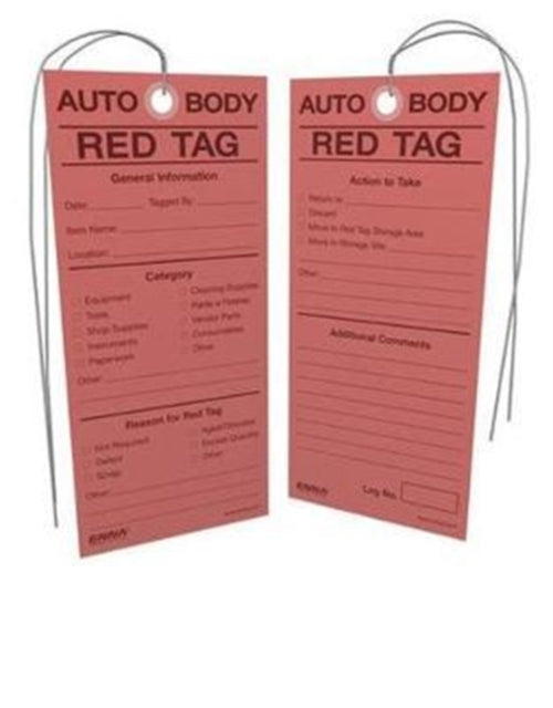 Book cover of: 5S Auto Body Red Tags. By: Enna