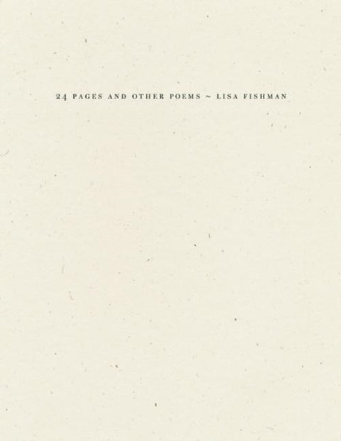 24 Pages and other poems