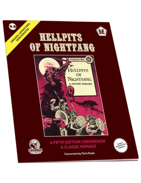Book cover of: OAR 9.5: Hellpits of NightFang (5E). By: Jennell Jaquays