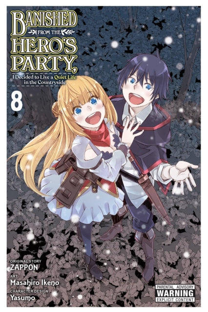 Book cover of: Banished from the Hero's Party, I Decided to Live a Quiet Life in the Countryside, Vol. 8 (manga). By: Zappon