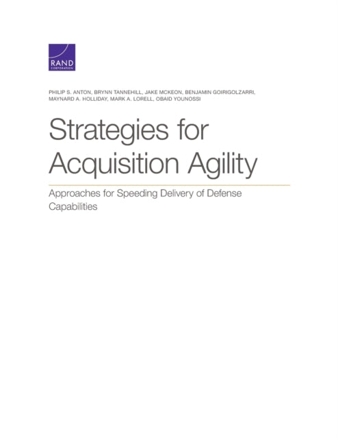 Book cover of: Strategies for Acquisition Agility. By: Philip S. Anton