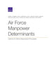 Book cover of: Air Force Manpower Determinants. By: Albert A. Robbert