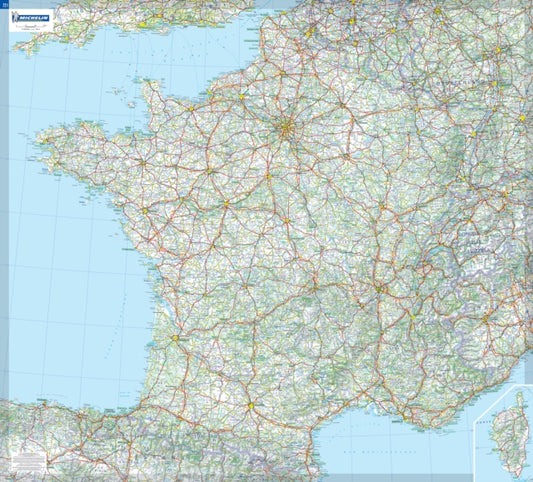 Book cover of: France - Michelin rolled & tubed wall map Encapsulated