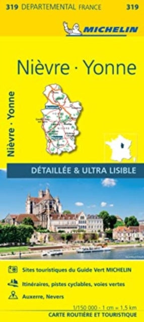 Book cover of: Nievre, Yonne - Michelin Local Map 319