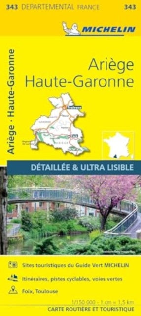 Book cover of: Ariege, Haute-Garonne - Michelin Local Map 343