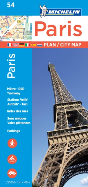 Book cover of: Paris - Michelin City Plan 54. By: Michelin
