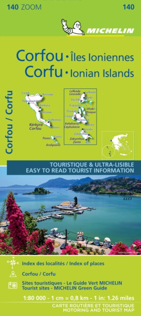 Book cover of: Corfu & the Ionian Islands - Michelin Zoom Map 140