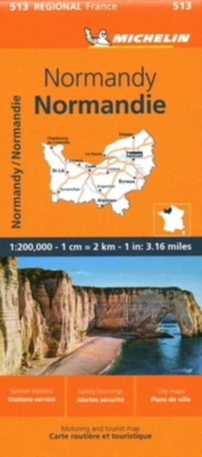 Book cover of: Normandy - Michelin Regional Map 513
