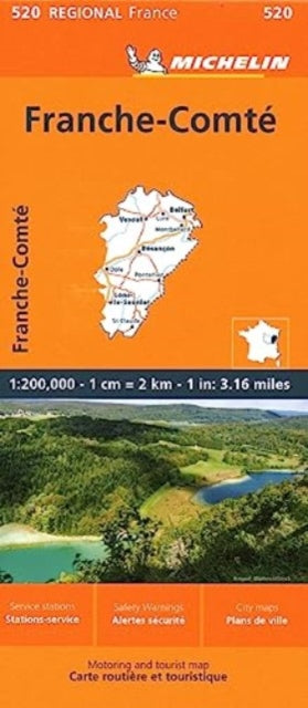 Book cover of: Franche-Comte - Michelin Regional Map 520