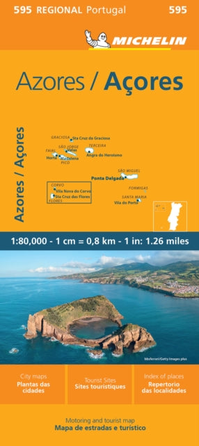 Book cover of: Azores - Michelin Regional Map 595