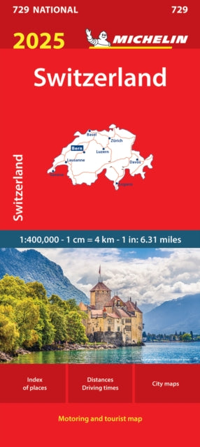 Book cover of: Switzerland 2025 - Michelin National Map 729