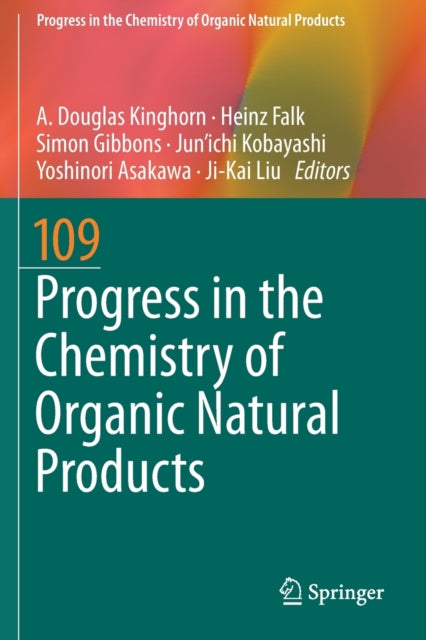 Book cover of: Progress in the Chemistry of Organic Natural Products 109. By: A. Douglas Kinghorn