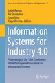 Book cover of: Information Systems for Industry 4.0. By: Isabel Ramos