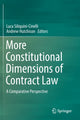 Book cover of: More Constitutional Dimensions of Contract Law. By: Luca Siliquini-Cinelli