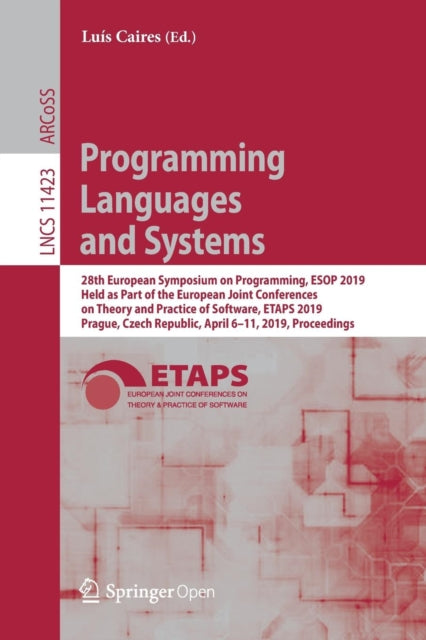 Book cover of: Programming Languages and Systems. By: Luís Caires
