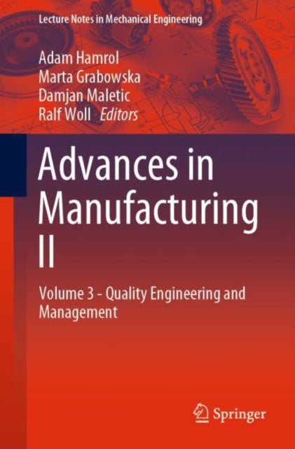 Book cover of: Advances in Manufacturing II. By: Adam Hamrol